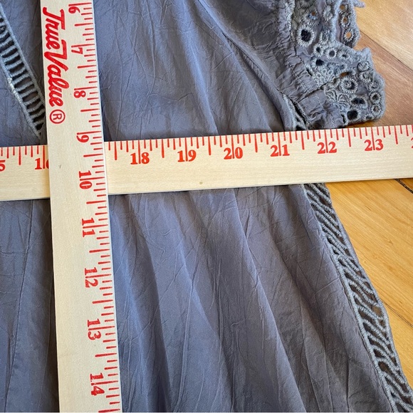 JOHNNY WAS Vara Blouse Top Cupra Rayon Embroidered Cut Out Ladder Lace Boho - Picture 14 of 15